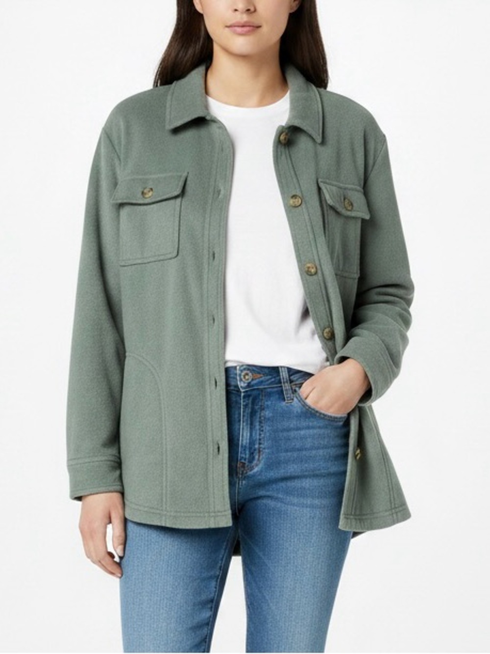 O'Neill Sage Green Fleece Shacket